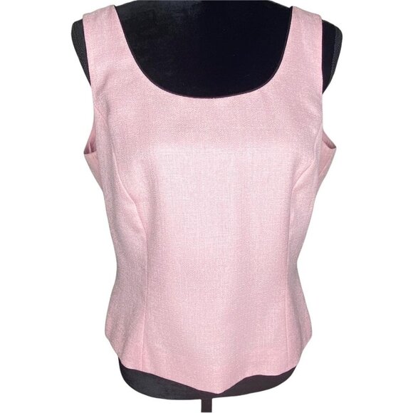 Tahari Arthur S. Levine 12P Pink Two-Piece Jacket & Sleeveless Top Womens Petite - Picture 3 of 14